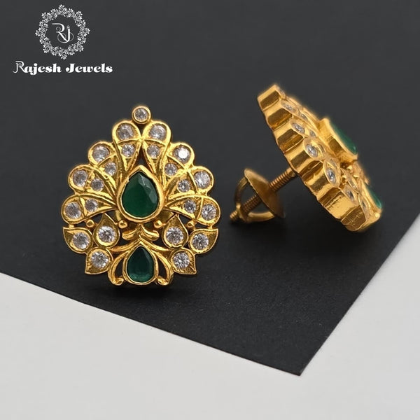 Graceful Cz Gold Plated Earrings