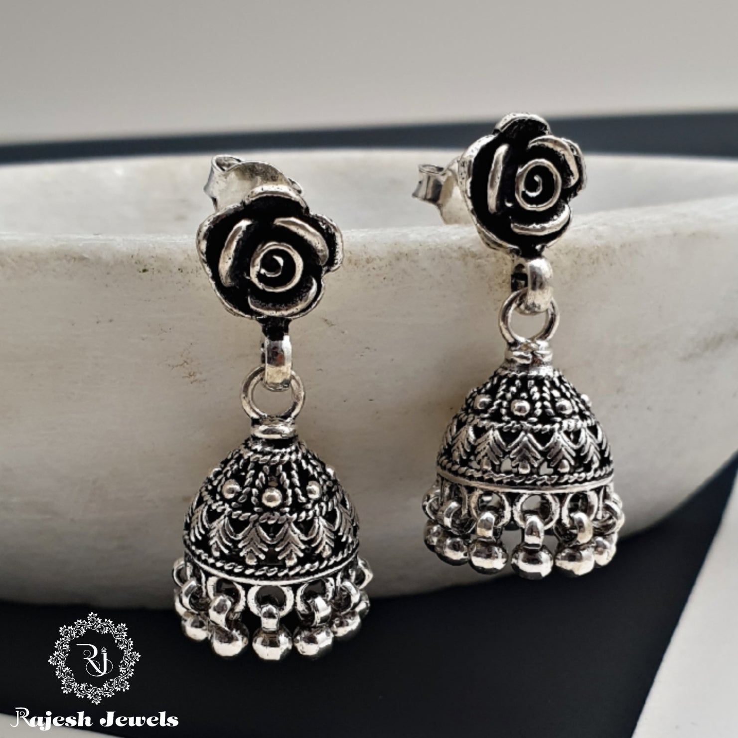 Mesmerising Rose Jumka Earrings