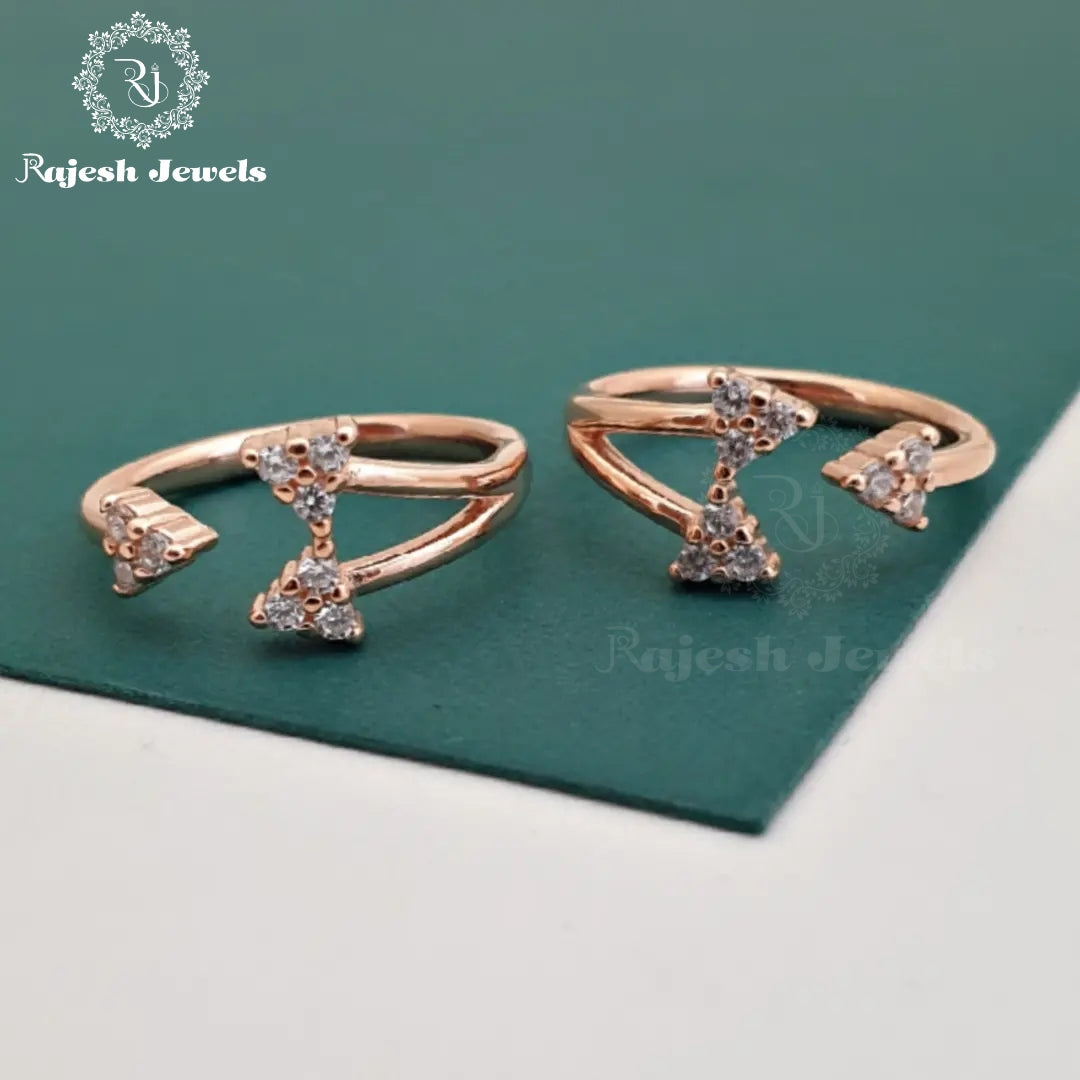 Attractive Cz Rosegold Toerings