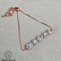 Wonderful Cz Rosegold Bracelet