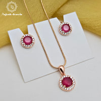 Opulent Cz South Screw Pendent Set