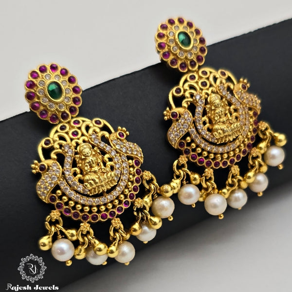 Mesmerizing Divine Goddess Lakshmi Chandbali Earrings