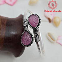 Delighted Stone Carved Hand Kada