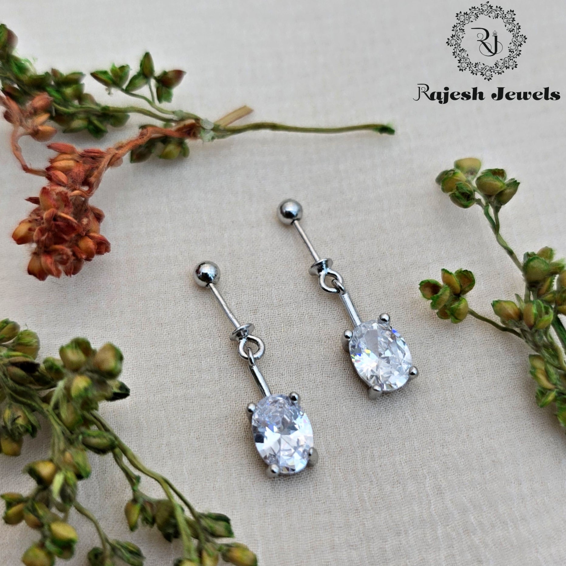 Oval Cz Bugadi Earrings