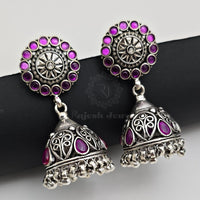 Overwhelming Cutstone Jumka Earrings