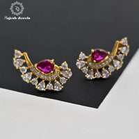 Stylish Cz Gold Plated Stud