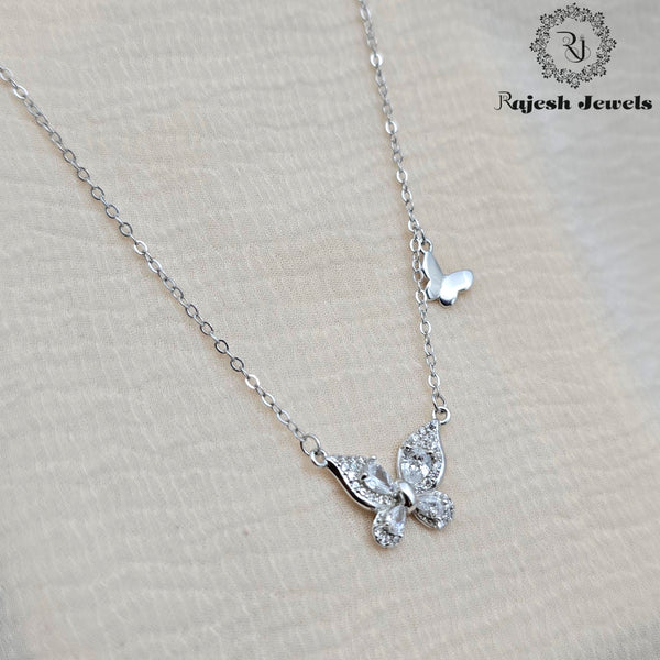 Delighted Butterfly Cz Neckpiece