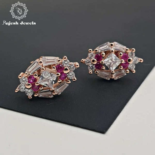 Elegant Cz Rosegold Earrings