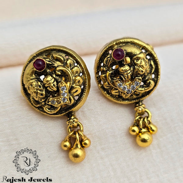 Nakshi Peacock Gold Plated Earrings