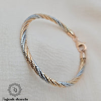 Charming Dual Tone Hand Bracelet