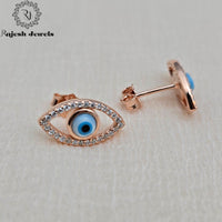 Dainty Cz Evil Eye Stud Earrings