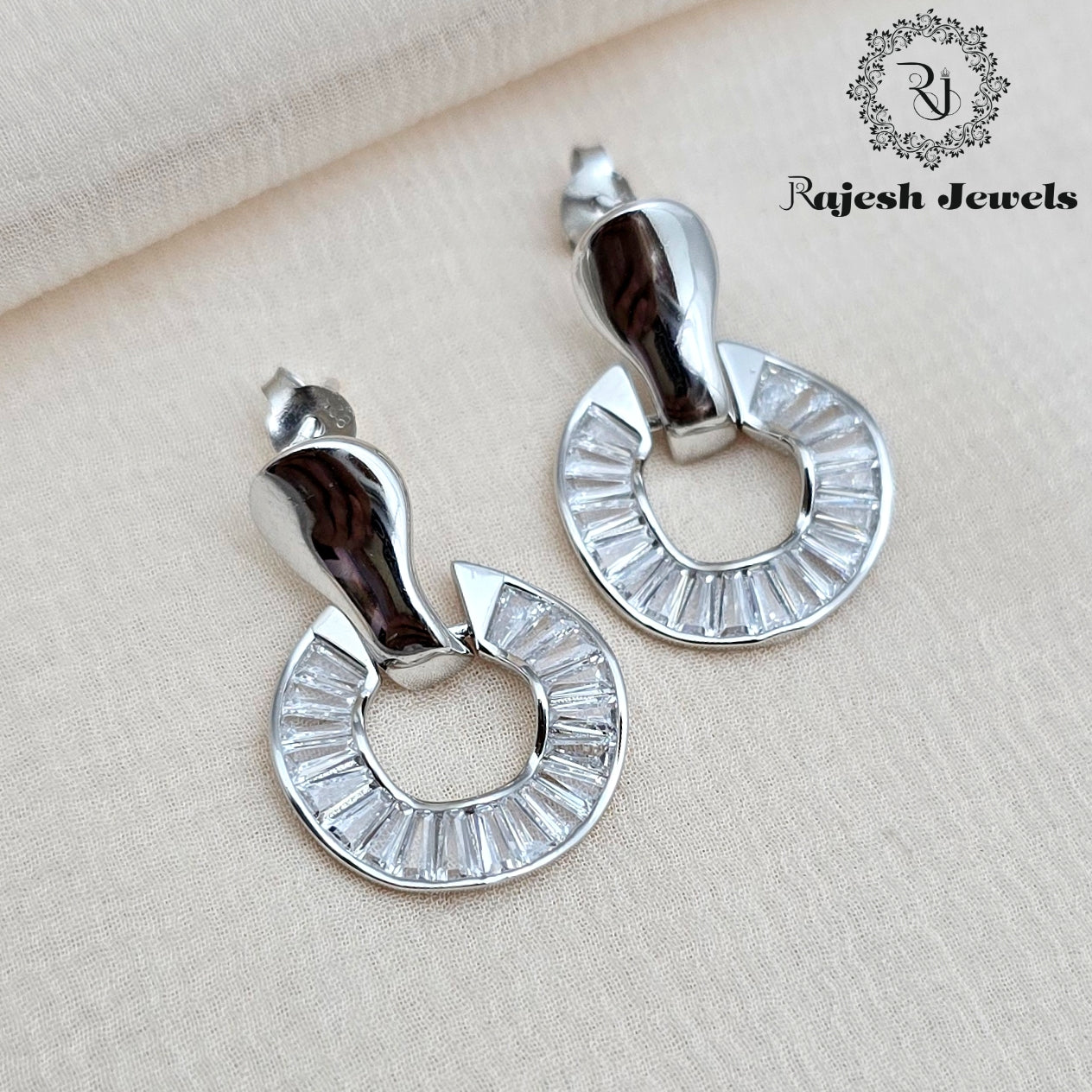 Alluring Cz Hanging Earrings