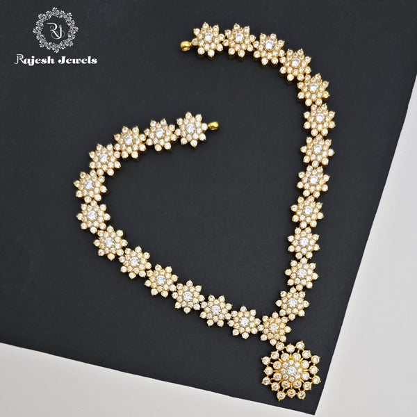 Sparkling Cz Gold Plated Neckpiece