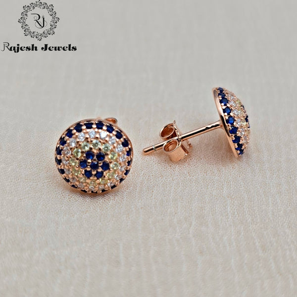 Superlative Rosegold Evil Eye Stud Earrings