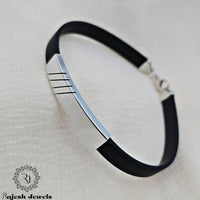 Triple Lined Silicon Men's Bracelet