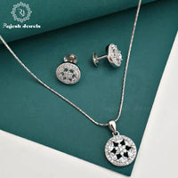 Classic Round Cz Pendent Set