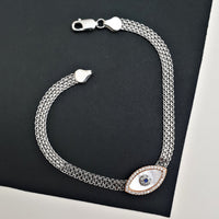 Graceful Band Evil Eye Bracelet