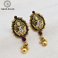 Captivating Cz Nakshi Gold Plated Earrings