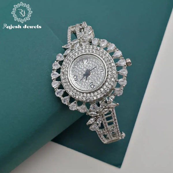 Exquisite Cz Silver Watch