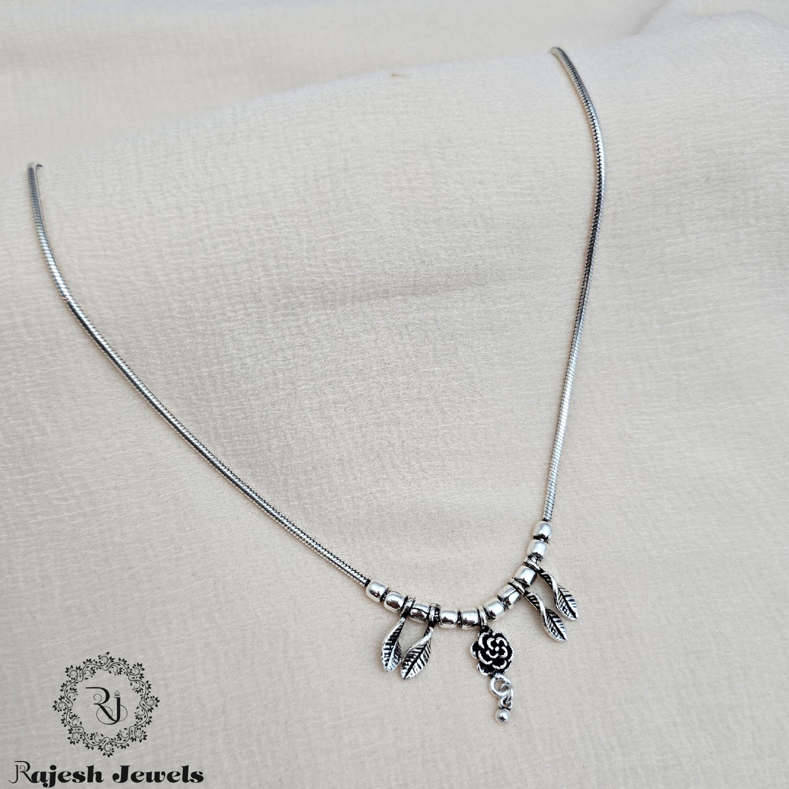 Lovable Oxidised Floral Neckpiece