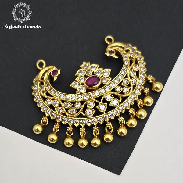 Engrossed Cz Gold Plated Pendent