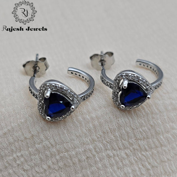 Royal Blue Cz Bali Earrings