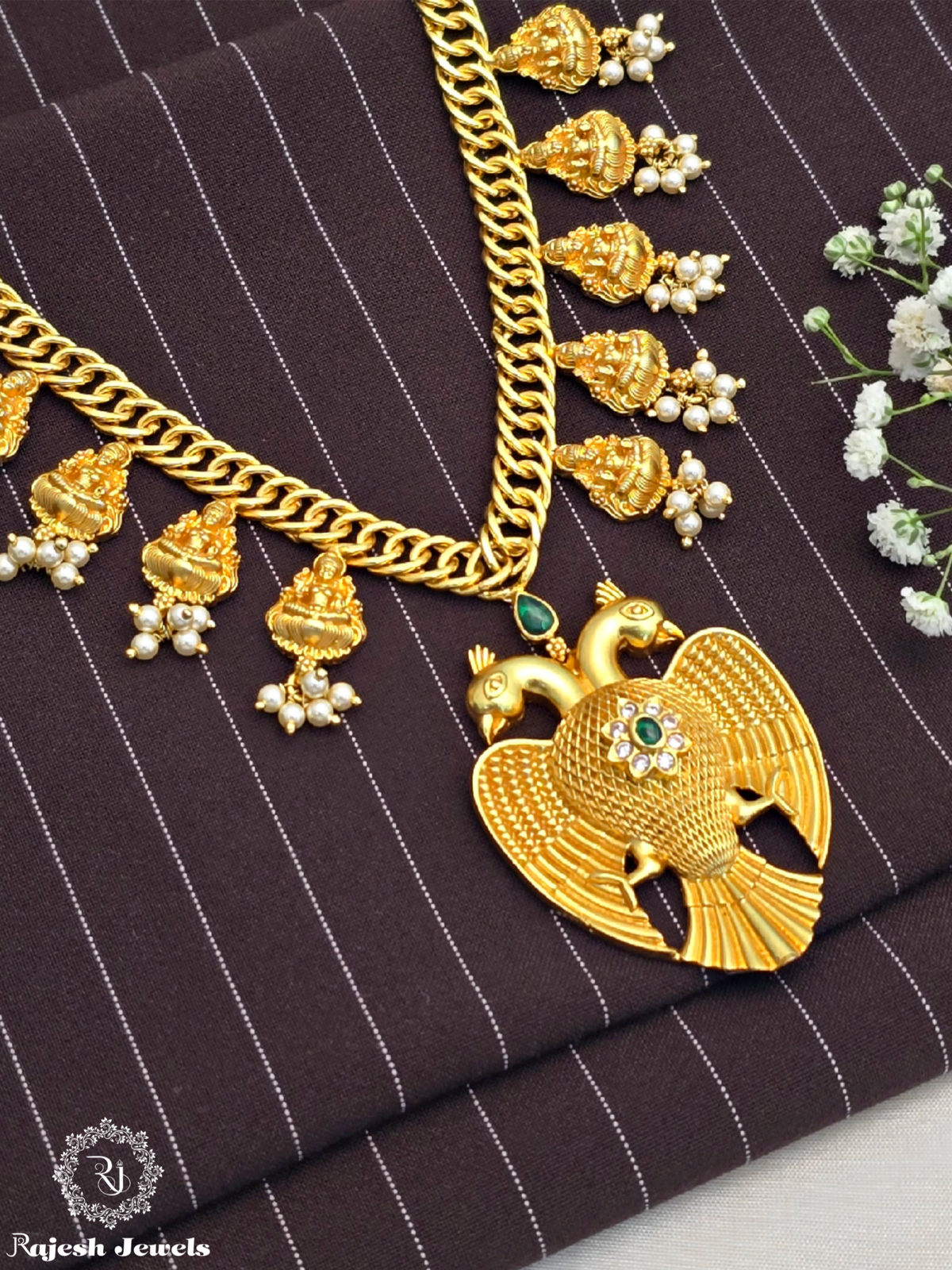 Classic Gandaberunda Jalebi Necklace