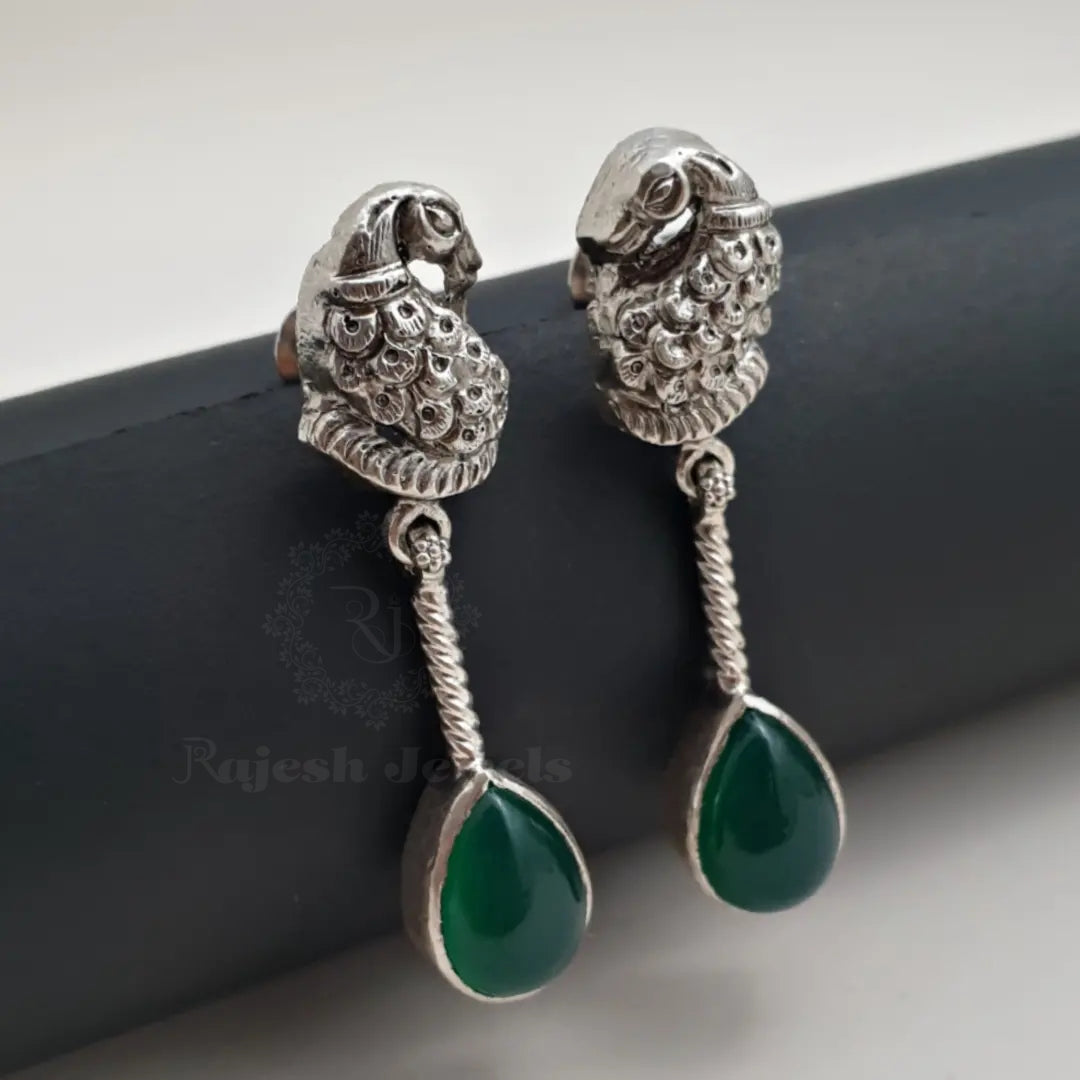 Enchanted Nakshi Peacock Earrings