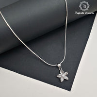 Floral Cz Chain & Pendant