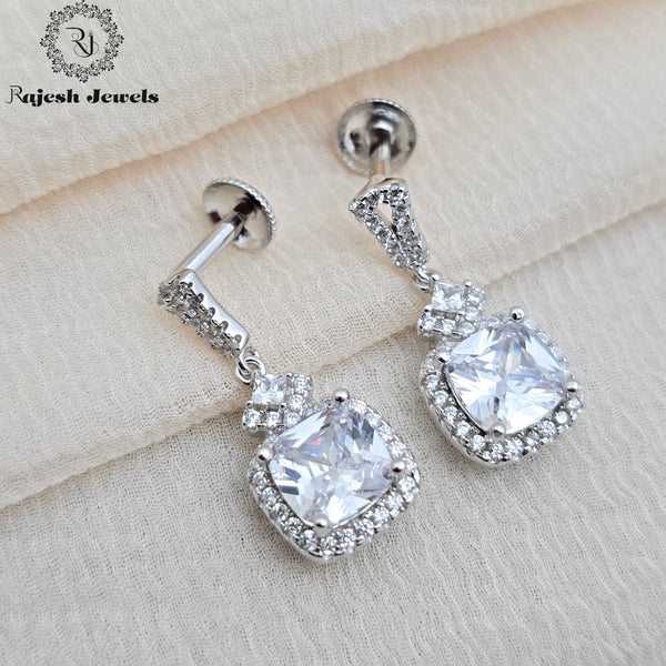 Sparkling Cz South Screw Hanging Earrings