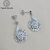 Sparkling Cz Hanging Earrings