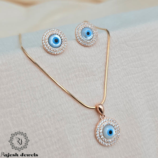 Classic Evil Eye Rosegold Pendent Set