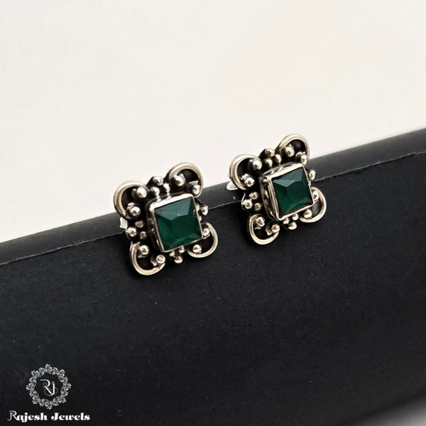 Squared Cutstone Stud Earrings