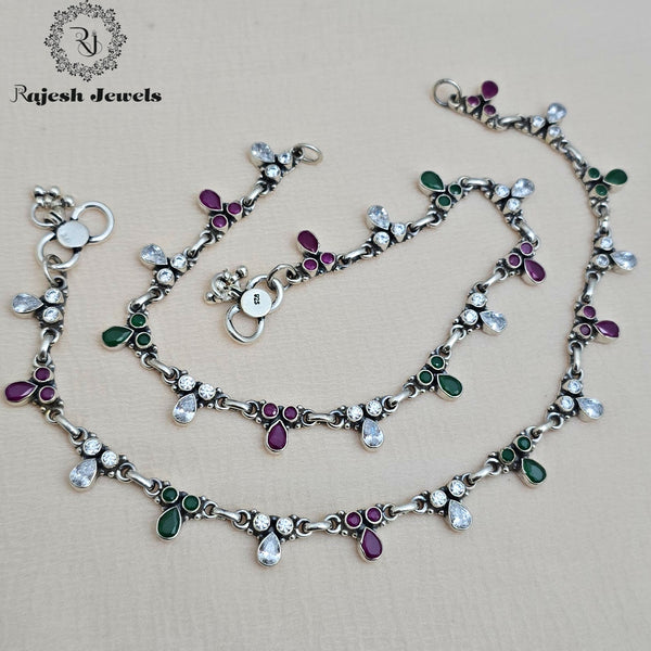 Mesmerizing Multi Coloured Cutstone Anklet