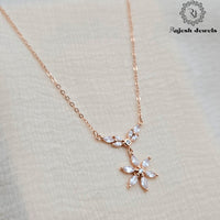 Vibrant Rosegold Cz Neckpiece