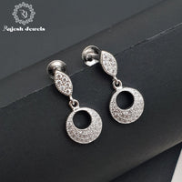 Appealing Half Moon Cz Earrings