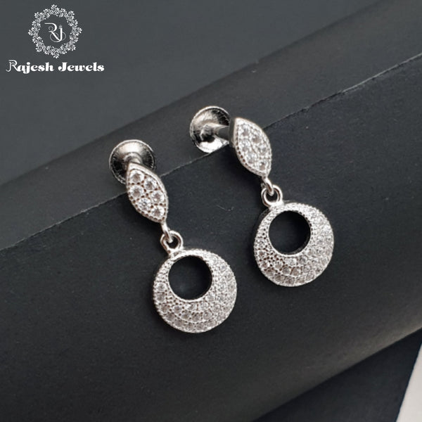 Appealing Half Moon Cz Earrings