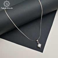 Solitaire Cz Chain & Pendant