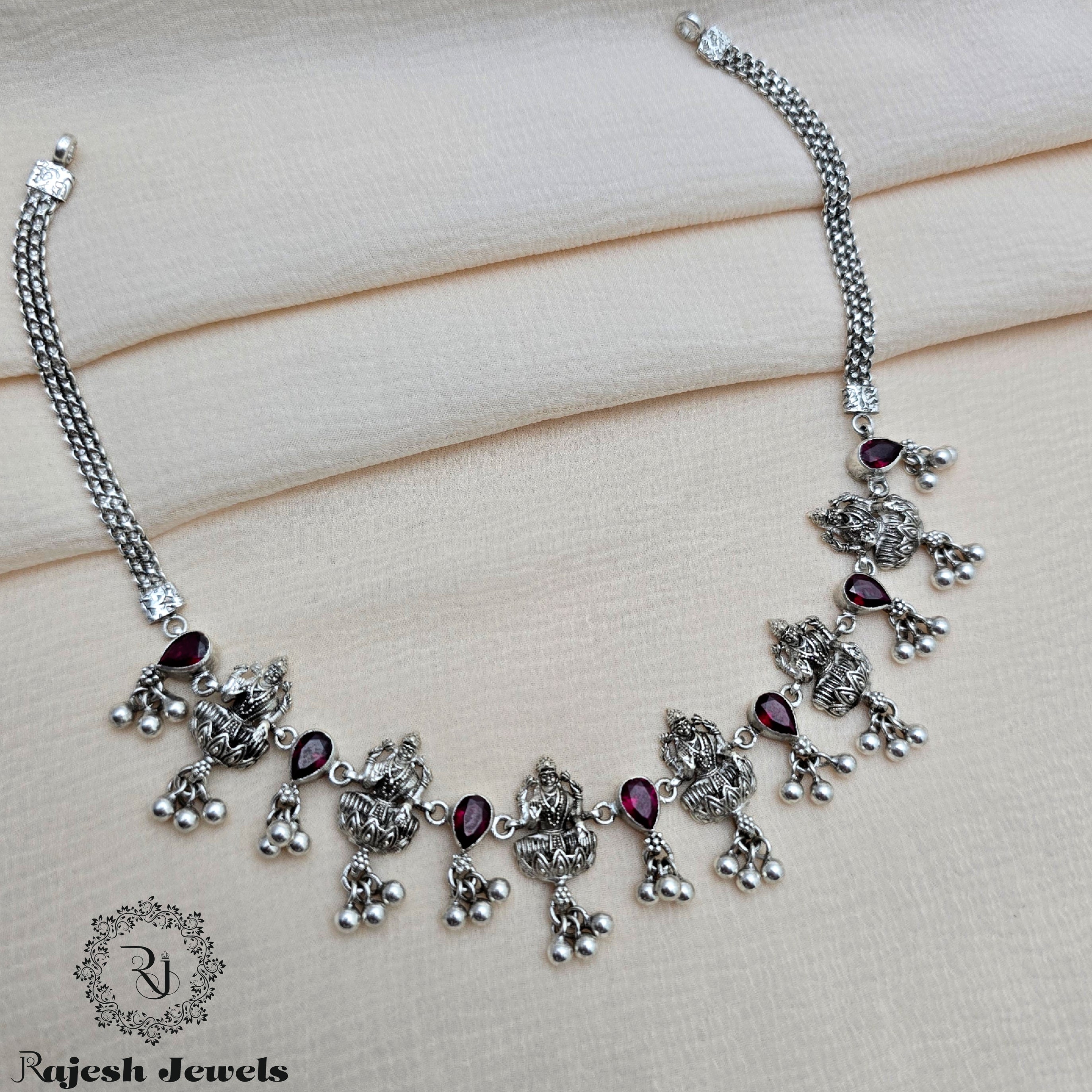 Glittering Laxmi Oxidised Neckpiece