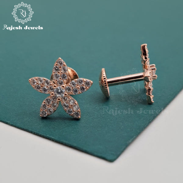 Floral Cz South Screw Studs