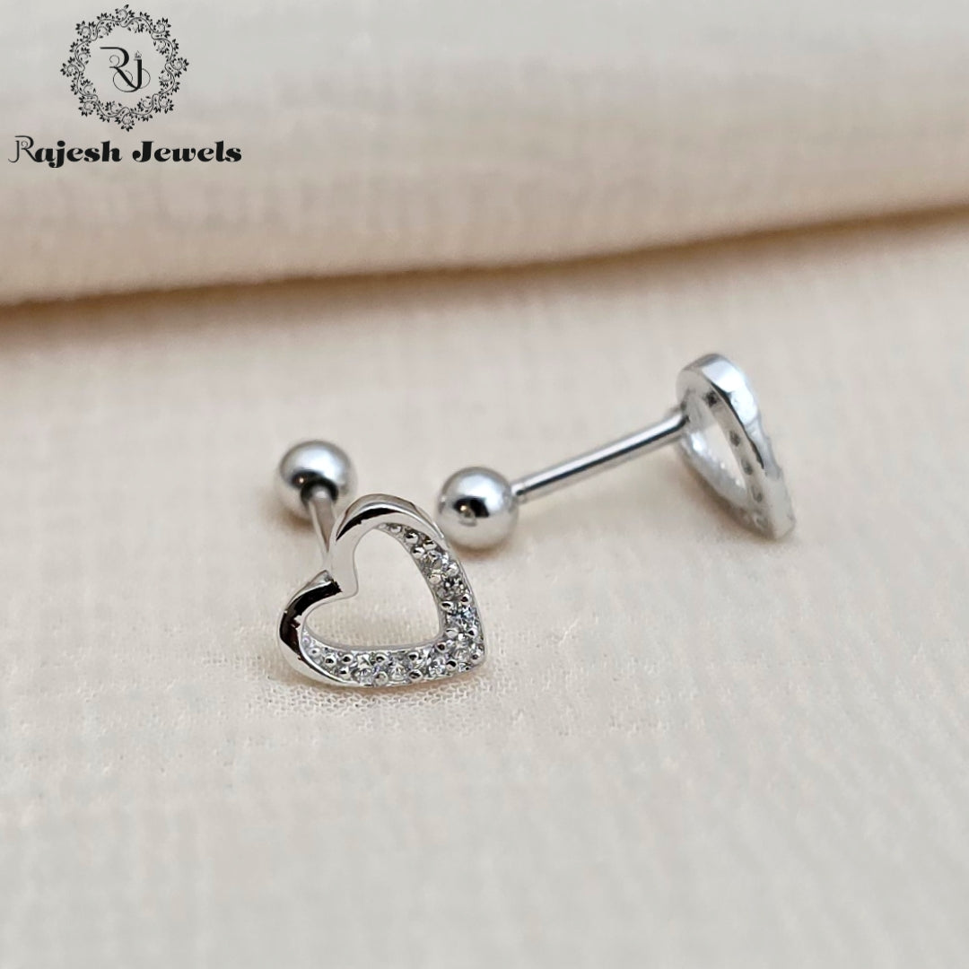 Little Heart Cz 2nd Stud Earrings