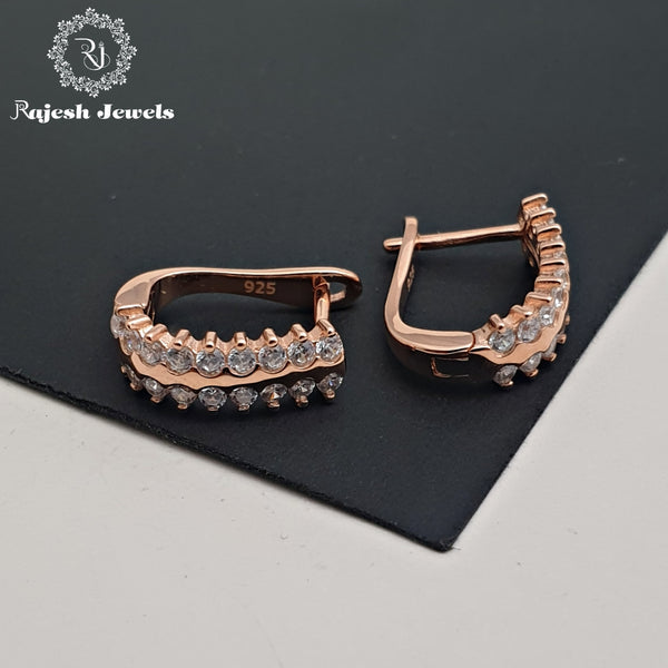 Enchanting Cz Rosegold Bali Earrings