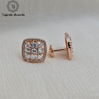 Tempting Squared Cz South Screw Earrings