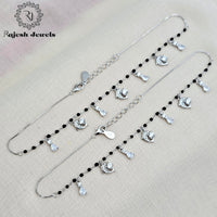 Flying Dolphin Charm Blackbead Fusion Anklet