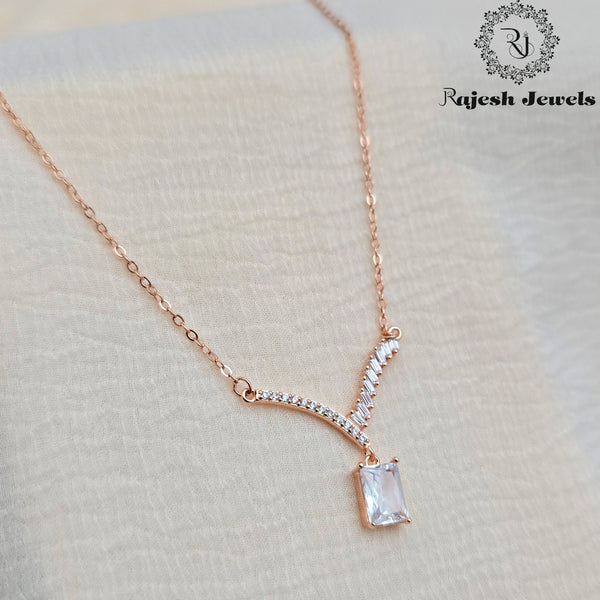 Electrifying Rosegold Cz Neckpiece