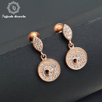 Adorable Rosegold Silver Earrings