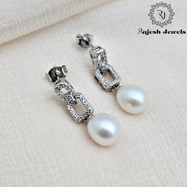 Luxurious Cz Pearl Fusion Earrings