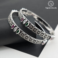 Iconic Cutstone Bangles (Size - 2.4 & 2.8 )