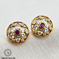 Sparkling Cz Gold Plated Earrings