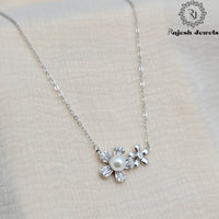 Blossomy Pearl Cz Neckpiece